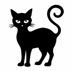 Halloween vector SVG Cut Files for Cricut, Cat Silhouette, Black Cat Svg, Spooky Svg
