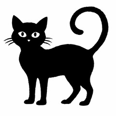 Obraz premium Halloween vector SVG Cut Files for Cricut, Cat Silhouette, Black Cat Svg, Spooky Svg