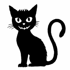 Halloween vector SVG Cut Files for Cricut, Cat Silhouette, Black Cat Svg, Spooky Svg