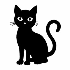 Halloween vector SVG Cut Files for Cricut, Cat Silhouette, Black Cat Svg, Spooky Svg