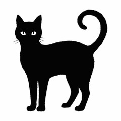 Halloween vector SVG Cut Files for Cricut, Cat Silhouette, Black Cat Svg, Spooky Svg