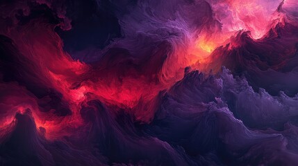 Fototapeta premium Dark and moody abstract design with layers of red and purple, forming a complex texture.