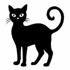 Halloween vector SVG Cut Files for Cricut, Cat Silhouette, Black Cat Svg, Spooky Svg