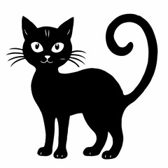 Halloween vector SVG Cut Files for Cricut, Cat Silhouette, Black Cat Svg, Spooky Svg