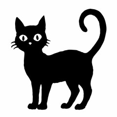 Halloween vector SVG Cut Files for Cricut, Cat Silhouette, Black Cat Svg, Spooky Svg