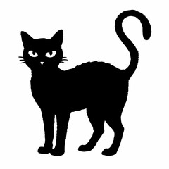 Halloween vector SVG Cut Files for Cricut, Cat Silhouette, Black Cat Svg, Spooky Svg
