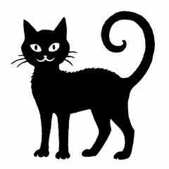 Halloween vector SVG Cut Files for Cricut, Cat Silhouette, Black Cat Svg, Spooky Svg