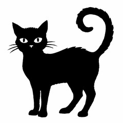 Halloween vector SVG Cut Files for Cricut, Cat Silhouette, Black Cat Svg, Spooky Svg