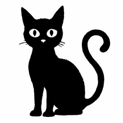 Halloween vector SVG Cut Files for Cricut, Cat Silhouette, Black Cat Svg, Spooky Svg