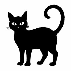 Halloween vector SVG Cut Files for Cricut, Cat Silhouette, Black Cat Svg, Spooky Svg