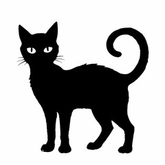 Halloween vector SVG Cut Files for Cricut, Cat Silhouette, Black Cat Svg, Spooky Svg