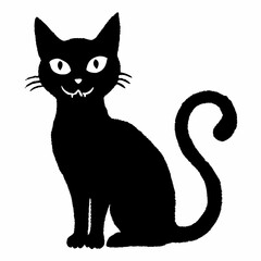 Halloween vector SVG Cut Files for Cricut, Cat Silhouette, Black Cat Svg, Spooky Svg
