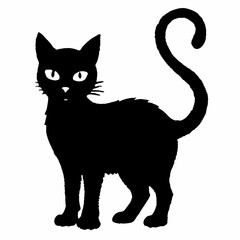 Halloween vector SVG Cut Files for Cricut, Cat Silhouette, Black Cat Svg, Spooky Svg