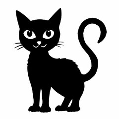 Halloween vector SVG Cut Files for Cricut, Cat Silhouette, Black Cat Svg, Spooky Svg