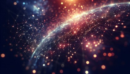 Obraz premium Abstract digital background of points and lines with glowing plexus