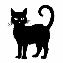 Halloween vector SVG Cut Files for Cricut, Cat Silhouette, Black Cat Svg, Spooky Svg