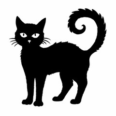 Halloween vector SVG Cut Files for Cricut, Cat Silhouette, Black Cat Svg, Spooky Svg