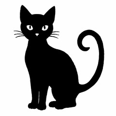 Halloween vector SVG Cut Files for Cricut, Cat Silhouette, Black Cat Svg, Spooky Svg
