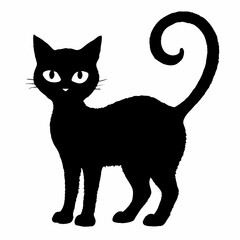 Halloween vector SVG Cut Files for Cricut, Cat Silhouette, Black Cat Svg, Spooky Svg