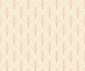 Classic art deco vector seamless pattern. Abstract vintage background. Geometric damask texture.