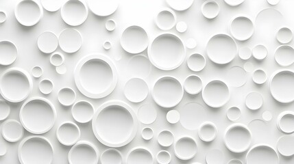 Layered scattered white circle or cylinder dots background wallpaper banner pattern