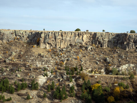 Mountain landscape valley Cappadocia Turkey