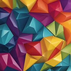 Fototapeta premium A vibrant background illustration featuring abstract geometric shapes, attractive bright abstract colorful variant shapes background