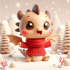 cute animated 3D dragon