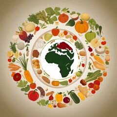 World Food Day in a Circular Design Outstanding Image
