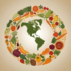 World Food Day in a Circular Design Outstanding Image
