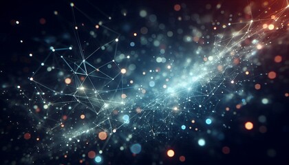 Obraz premium Abstract digital background of points and lines with glowing plexus