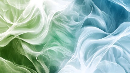 Obraz premium An abstract background with a selection of three colors white green and blue forming soft gradients and organic patterns