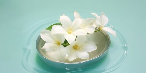 gardenia flowers in water decoration bloom plants background