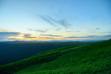 熊本 阿蘇 大観峰 夕暮れ たそがれ時