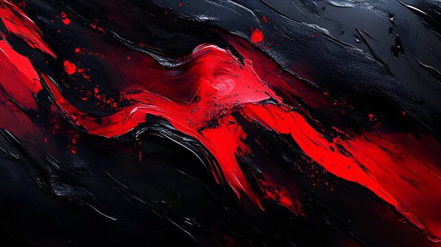 An abstract background with a dramatic combination of black and red tones creating a bold and striking visual impact