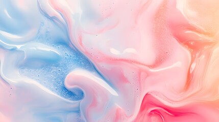 Fototapeta premium A colorful abstract background with a mix of pastel hues including pink white and blue with soft textures and gentle transitions