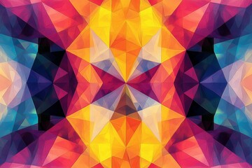 Abstract Geometric Pattern with Vibrant Colors created with Generative AI