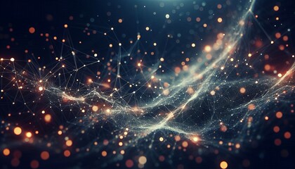 Obraz premium Abstract digital background of points and lines with glowing plexus