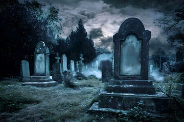 Scary Haunted Cemetary, Halloween 
