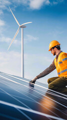Installing Solar Panels and Wind Turbines Clean Energy in Action
