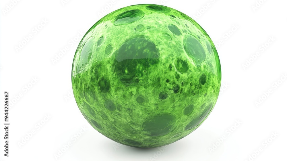 Aufkleber dangerous planet icon in digital green a 3d cartoon rendering for various design applications isolat