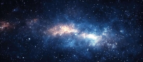 Beautiful space galaxy at night a 3D cartoon rendering exploring astronomy concept