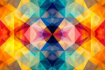 Obraz premium Abstract Geometric Pattern with Vibrant Colors created with Generative AI
