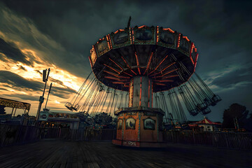 Scary Haunted Abandoned Fair Grounds, Carnival Halloween 