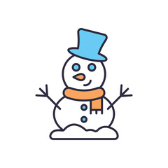 Snowman  vector icon