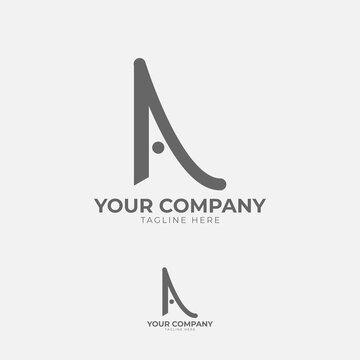 This logo features a prominent "A" in a geometric form. Its minimalist design with clean lines and sharp angles creates a modern and elegant look, ideal for brands that value simplicity
