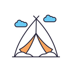 Tent  vector icon