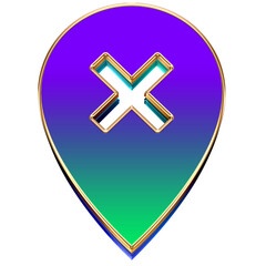 Fototapeta premium Luxury Navigation Pin Location mark