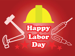 USA happy labor day banner background design