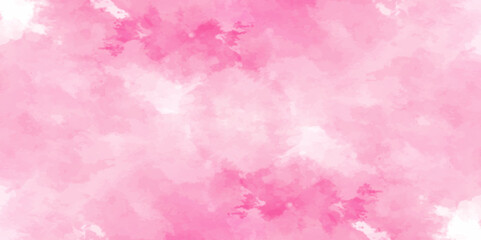Fototapeta premium Abstract pink Wall Texture with Watercolor Brush Strokes. Soft pink pastel watercolor background. party invitation, packaging, surface design. Grunge and textured banner with free copy space.